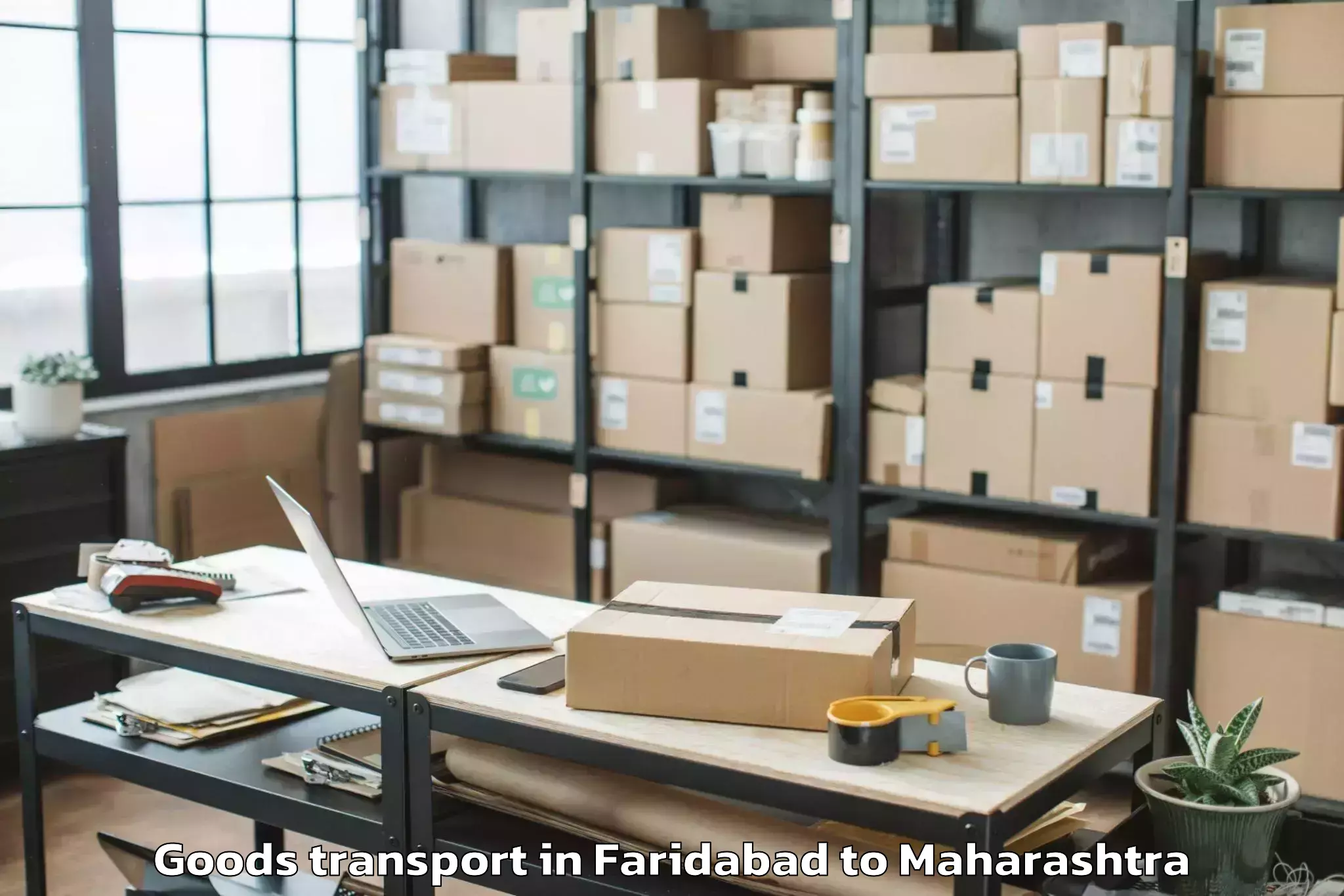 Trusted Faridabad to Pombhurna Goods Transport